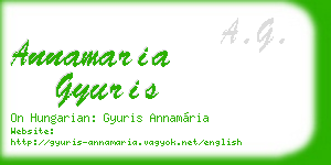annamaria gyuris business card